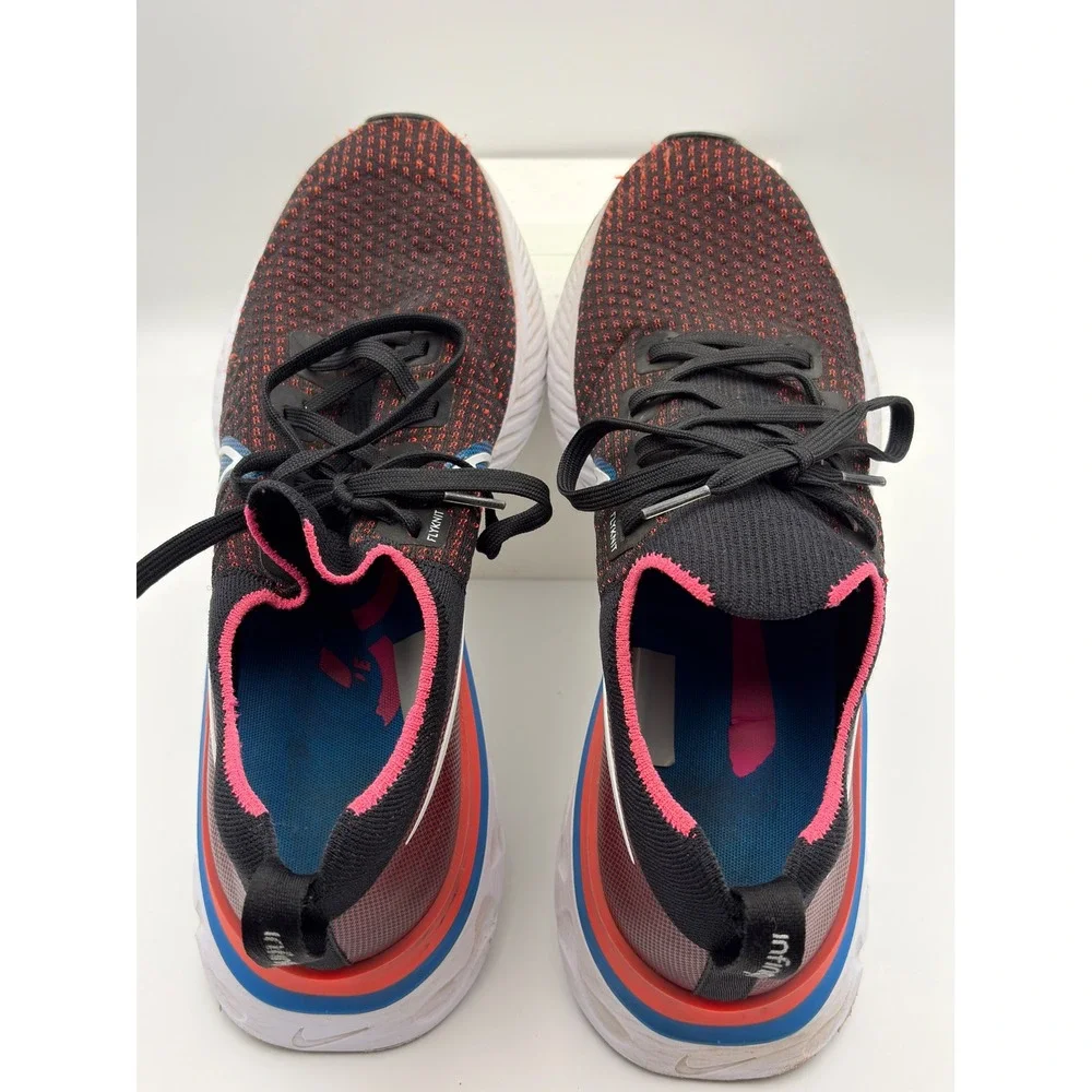 Nike React Infinity Run Flyknit Mens 12 Black University Red CD4371-005